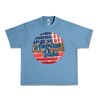 Pebble Blue leopard merica Urban Heavy Tee - MaliasSmallBusiness