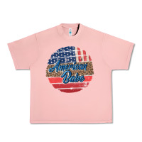 Salmon leopard merica Urban Heavy Tee - MaliasSmallBusiness