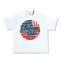 White leopard merica Urban Heavy Tee - MaliasSmallBusiness