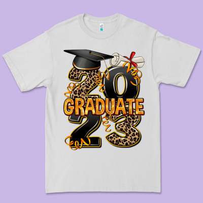 2023 Graduate Leopard Premium Tee Designed By Adodesignshop