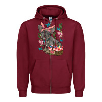 Burgundy easter french bulldog Zipper Hoodie - RanaPortraitStore