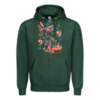 Sports Green easter french bulldog Zipper Hoodie - RanaPortraitStore