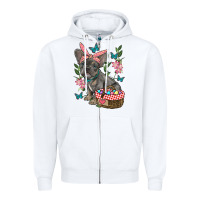 White easter french bulldog Zipper Hoodie - RanaPortraitStore