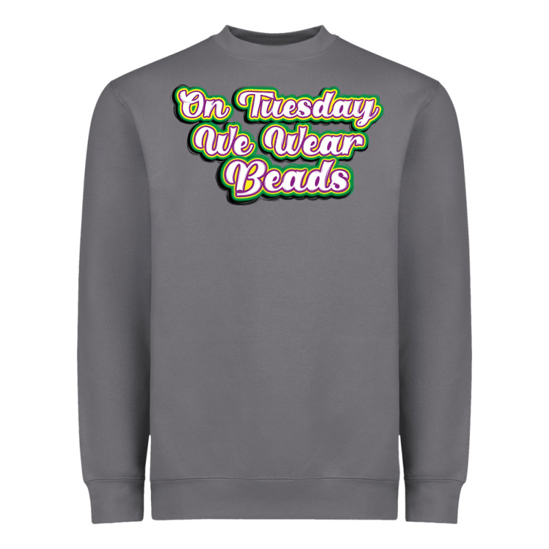 On Tuesday We Wear Beads Heavyweight Sweatshirt by MaliasSmallBusiness | Teevron
