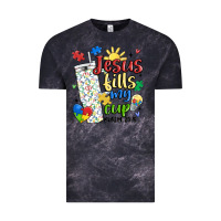 Cloud Black autism jesus fills my cup Vintage Tee - MaliasSmallBusiness