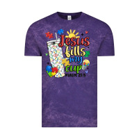 Cloud Purple autism jesus fills my cup Vintage Tee - MaliasSmallBusiness