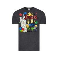 Vintage Black autism jesus fills my cup Vintage Tee - MaliasSmallBusiness