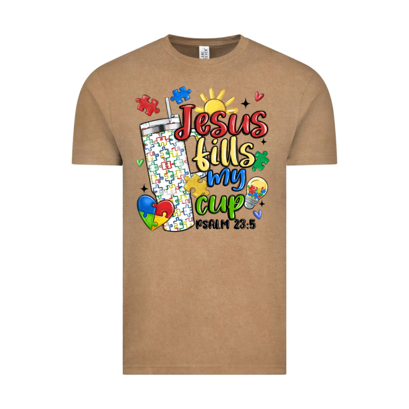 Autism Jesus Fills My Cup Vintage Tee by MaliasSmallBusiness | Teevron