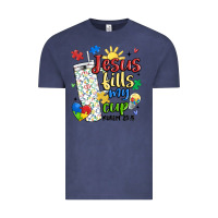 Vintage Denim autism jesus fills my cup Vintage Tee - MaliasSmallBusiness