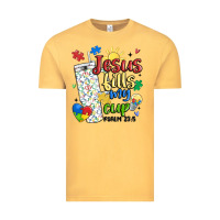 Vintage Mustard autism jesus fills my cup Vintage Tee - MaliasSmallBusiness