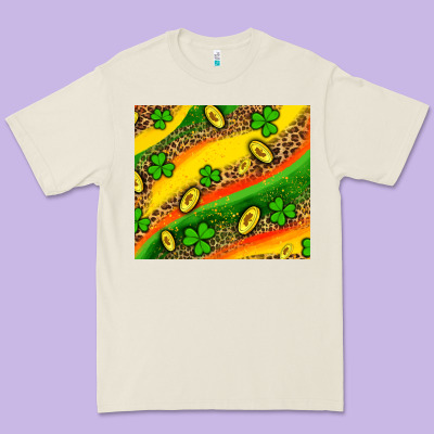 St Patricks Coin And Shamrock Premium Tee Designed By Adodesignshop