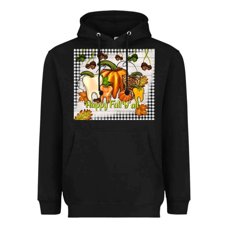 Happy Fall Y'all Teeth Heavyweight Hoodie by TumblerDesignByShophia | Teevron