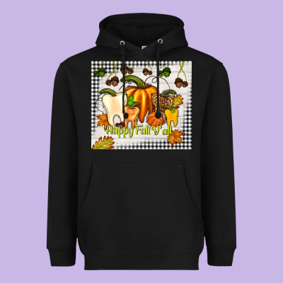 Happy Fall Y'all Teeth Heavyweight Hoodie Designed By Tumblerdesignbyshophia