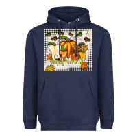 Navy happy fall y'all teeth Heavyweight Hoodie - TumblerDesignByShophia