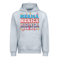 Heather Grey Merica vibes Urban Hoodie - FaDigitalArtStudio