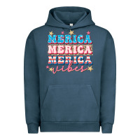 Pigment Midnight Navy Merica vibes Urban Hoodie - FaDigitalArtStudio