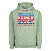 Pigment Oil Green Merica vibes Urban Hoodie - FaDigitalArtStudio