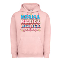 Pigment Salmon Merica vibes Urban Hoodie - FaDigitalArtStudio