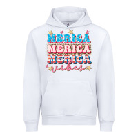 White Merica vibes Urban Hoodie - FaDigitalArtStudio