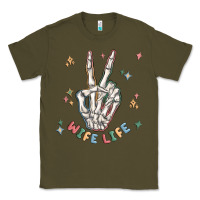 Army Green wife life Classic Tee - MaliasSmallBusiness