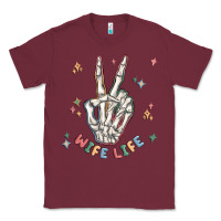 Burgundy wife life Classic Tee - MaliasSmallBusiness