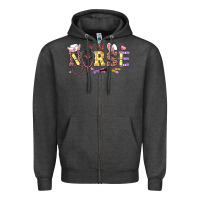Charcoal Heather Easter Nurse Zipper Hoodie - RanaPortraitStore