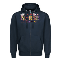 Navy Easter Nurse Zipper Hoodie - RanaPortraitStore