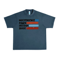 Midnight Navy indepence power freedom brave Urban Heavy Tee - MaliasSmallBusiness