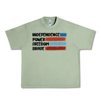 Oil Green indepence power freedom brave Urban Heavy Tee - MaliasSmallBusiness