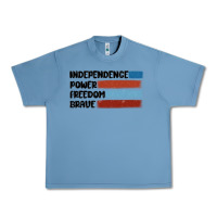 Pebble Blue indepence power freedom brave Urban Heavy Tee - MaliasSmallBusiness