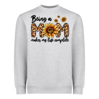 Heather Grey being a mom makes my life complete Heavyweight Sweatshirt - MaliasSmallBusiness