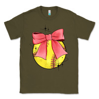 Army Green coquette softball bow Classic Tee - JahusDesignShop