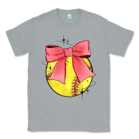 Heather Grey coquette softball bow Classic Tee - JahusDesignShop