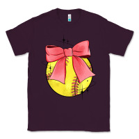 Plum coquette softball bow Classic Tee - JahusDesignShop