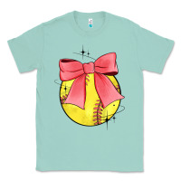 Seafoam coquette softball bow Classic Tee - JahusDesignShop