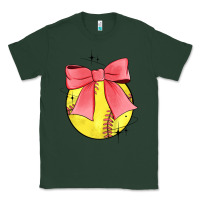 Sports Green coquette softball bow Classic Tee - JahusDesignShop