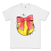 White coquette softball bow Classic Tee - JahusDesignShop