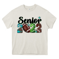 Cream football senior 2022 Heavy Core Tee - BarkalooDesign