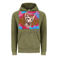 Vintage Olive Western Sphynx Cat Vintage Hoodie - LillyAllenDesigns