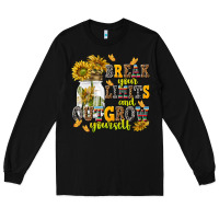 Black break your limits and outgrow yourself Long Sleeve Tee - NancyCooperArtShop