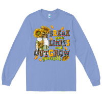 Colony Blue break your limits and outgrow yourself Long Sleeve Tee - NancyCooperArtShop