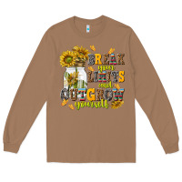 Toasted Coconut break your limits and outgrow yourself Long Sleeve Tee - NancyCooperArtShop