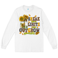 White break your limits and outgrow yourself Long Sleeve Tee - NancyCooperArtShop