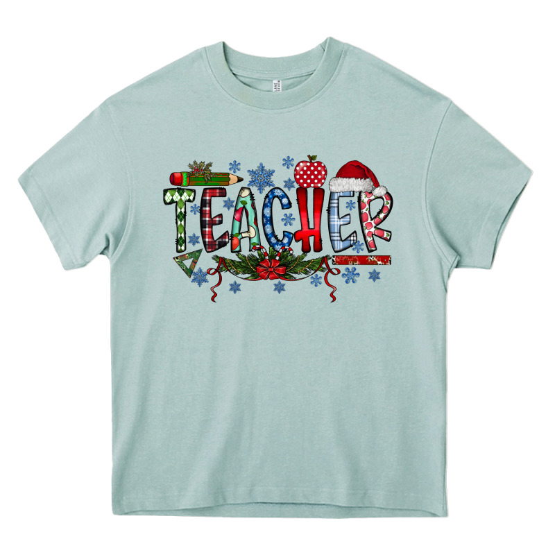 Teacher Christmas Heavy Core Tee by RacoonDesign | Teevron
