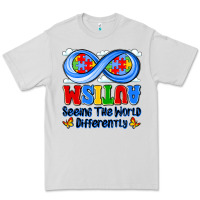 Dove Grey autism infinity seeing the world differently Premium Tee - JahusDesignShop