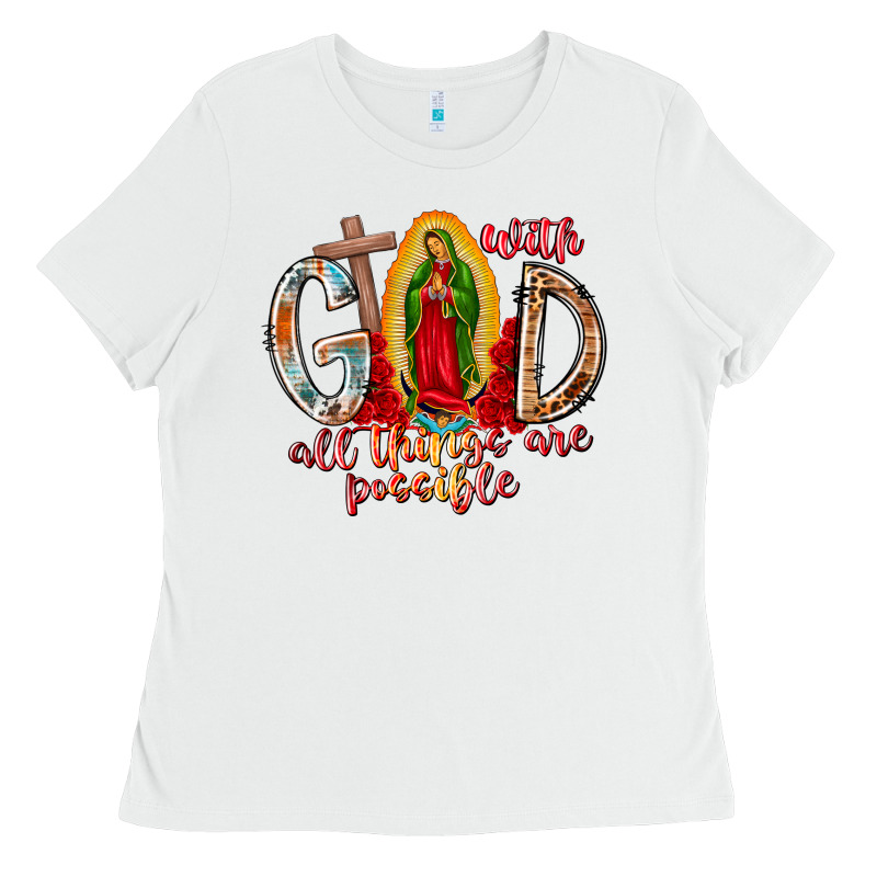 With God All Things Are Possible Ladies Tee by RacoonDesign | Teevron