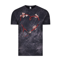 Cloud Black custom heart stethoscope Vintage Tee - MaliasSmallBusiness