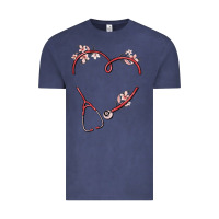 Vintage Denim custom heart stethoscope Vintage Tee - MaliasSmallBusiness