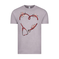 Vintage Zinc custom heart stethoscope Vintage Tee - MaliasSmallBusiness