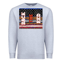 Heather Grey America back the red Premium Sweatshirt - TumblerDesignByShophia